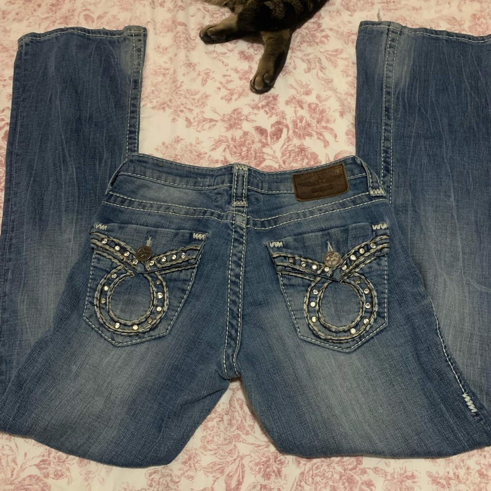 Chic Embellished Boot Cut Jeans